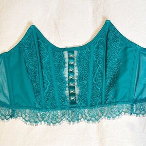 Victoria Secret Women’s Bombshell Corset Bra Very Sexy Emerald Green Size SMALL